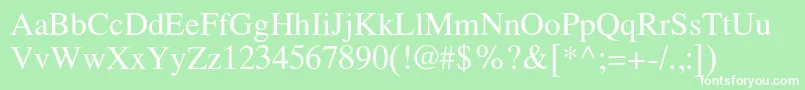 Latinskijc Font – White Fonts on Green Background