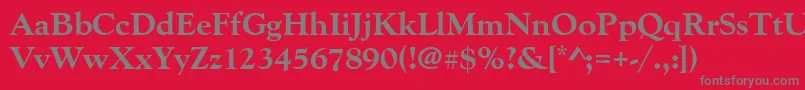 Goudyoldstyteeextbol Font – Gray Fonts on Red Background