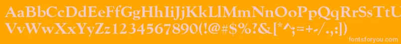 More about Goudyoldstyteeextbol Font Goudyoldstyteeextbol Font – Pink Fonts on Orange Background