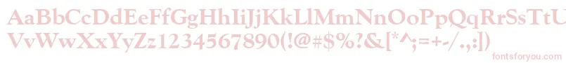 Goudyoldstyteeextbol-Schriftart – Rosa Schriften auf weißem Hintergrund