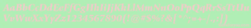Шрифт GiovannistdBlackitalic – розовые шрифты на зелёном фоне