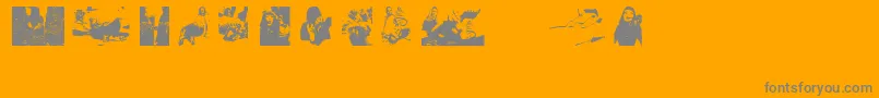 DirtyFemaleFeet Font – Gray Fonts on Orange Background