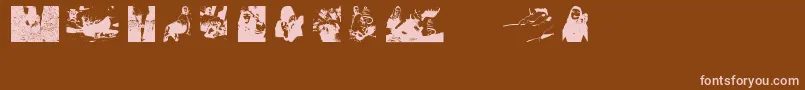 Weitere Informationen zur DirtyFemaleFeet-Schriftart DirtyFemaleFeet-Schriftart – Rosa Schriften auf braunem Hintergrund