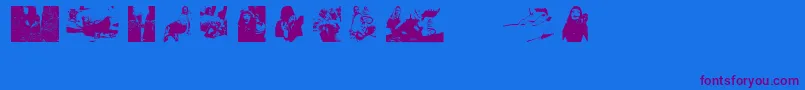 DirtyFemaleFeet-fontti – violetit fontit sinisellä taustalla