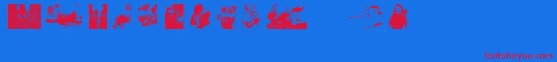 Police DirtyFemaleFeet – polices rouges sur fond bleu