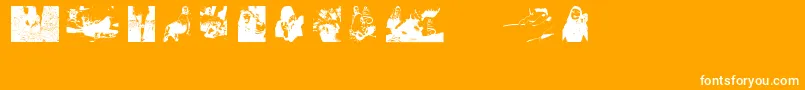 DirtyFemaleFeet Font – White Fonts on Orange Background