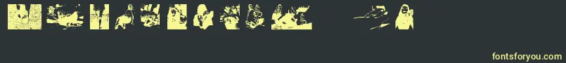 DirtyFemaleFeet Font – Yellow Fonts on Black Background