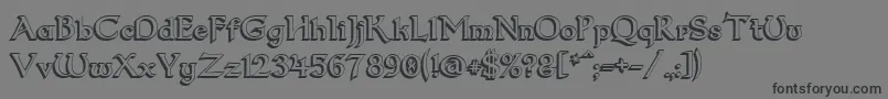 Шрифт Dum23D – чёрные шрифты на сером фоне