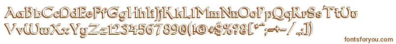 Dum23D-fontti – ruskeat fontit valkoisella taustalla
