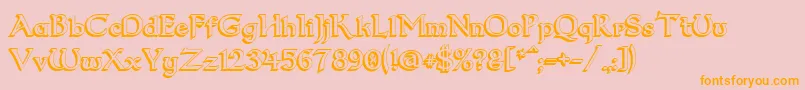 Dum23D Font – Orange Fonts on Pink Background