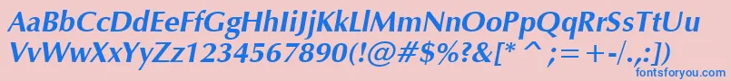 Verahbi Font – Blue Fonts on Pink Background
