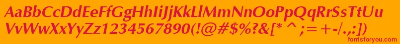 Verahbi Font – Red Fonts on Orange Background