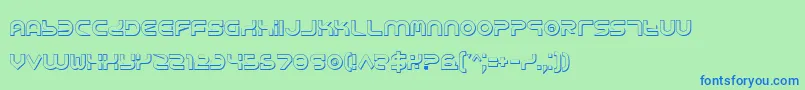 Yukons Font – Blue Fonts on Green Background