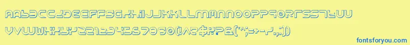 Yukons Font – Blue Fonts on Yellow Background