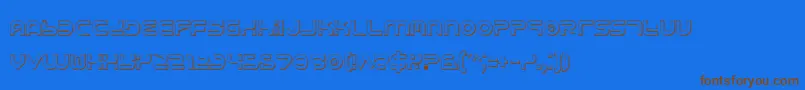 Yukons Font – Brown Fonts on Blue Background