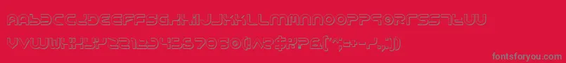 Yukons Font – Gray Fonts on Red Background