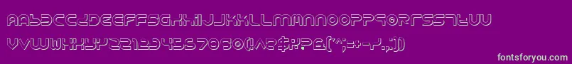 Yukons Font – Green Fonts on Purple Background