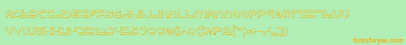 Yukons Font – Orange Fonts on Green Background