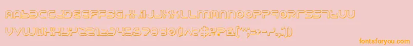 Yukons Font – Orange Fonts on Pink Background