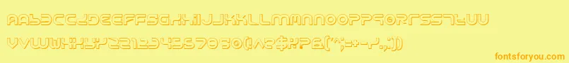 Yukons Font – Orange Fonts on Yellow Background