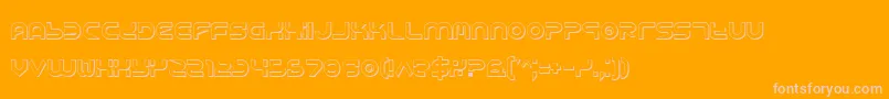 Yukons Font – Pink Fonts on Orange Background