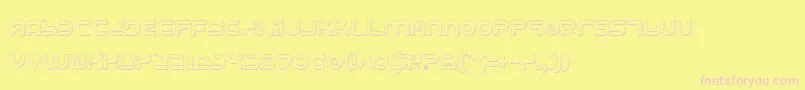 Yukons Font – Pink Fonts on Yellow Background