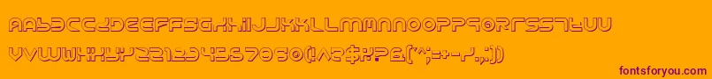 Yukons Font – Purple Fonts on Orange Background