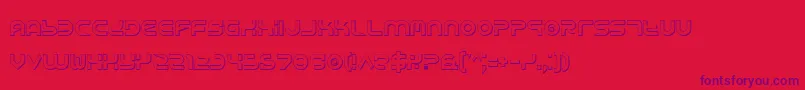 Yukons Font – Purple Fonts on Red Background
