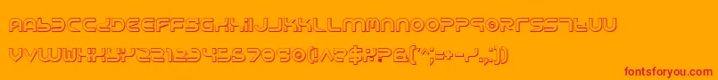 Yukons Font – Red Fonts on Orange Background