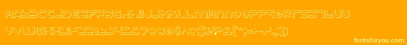 Yukons Font – Yellow Fonts on Orange Background