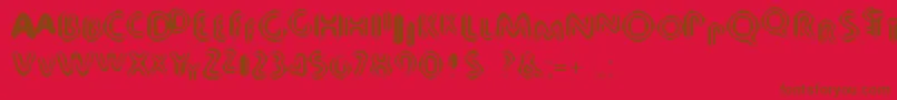 80 Font – Brown Fonts on Red Background