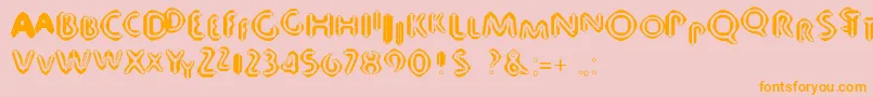 80 Font – Orange Fonts on Pink Background