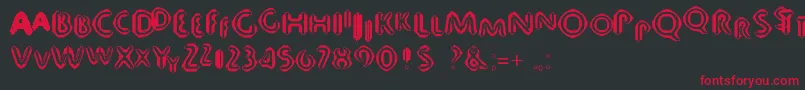 80 Font – Red Fonts on Black Background