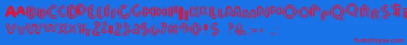 80 Font – Red Fonts on Blue Background