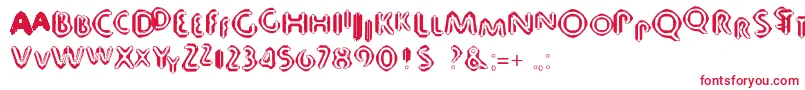 80 Font – Red Fonts on White Background