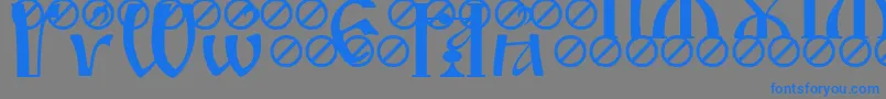 IrmologionBreathing Font – Blue Fonts on Gray Background