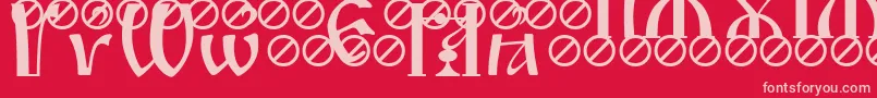 IrmologionBreathing Font – Pink Fonts on Red Background