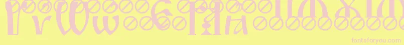 IrmologionBreathing Font – Pink Fonts on Yellow Background