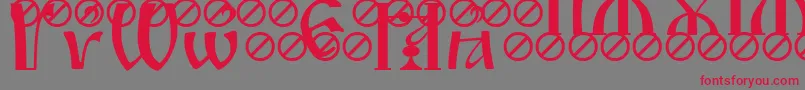 IrmologionBreathing Font – Red Fonts on Gray Background