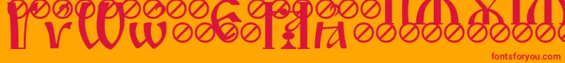 IrmologionBreathing Font – Red Fonts on Orange Background