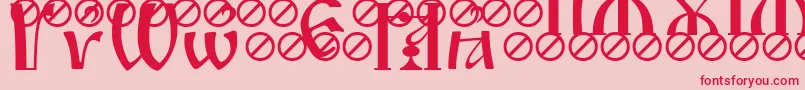 IrmologionBreathing Font – Red Fonts on Pink Background