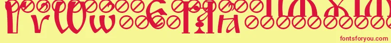 IrmologionBreathing Font – Red Fonts on Yellow Background