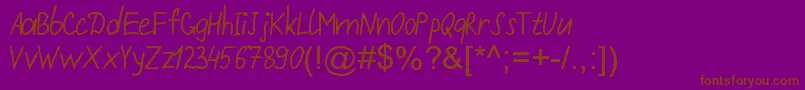 Шрифт RepivmanuscBold – коричневые шрифты на фиолетовом фоне