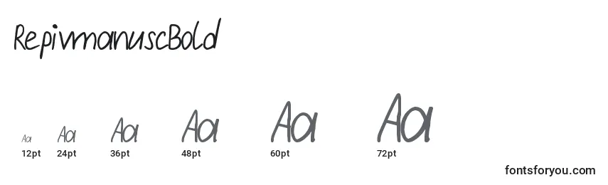 RepivmanuscBold Font Sizes