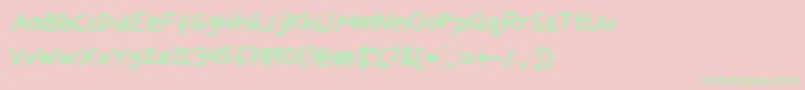 Alvefont Font – Green Fonts on Pink Background