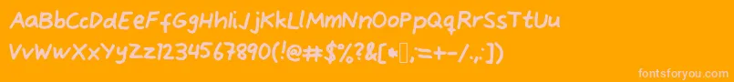 Alvefont Font – Pink Fonts on Orange Background