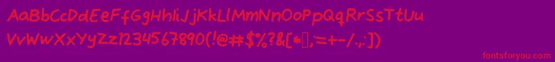 Alvefont Font – Red Fonts on Purple Background