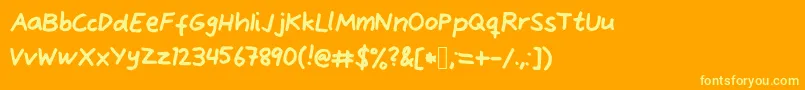 Alvefont Font – Yellow Fonts on Orange Background