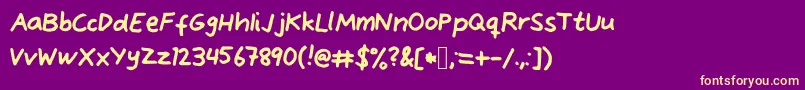 Alvefont Font – Yellow Fonts on Purple Background