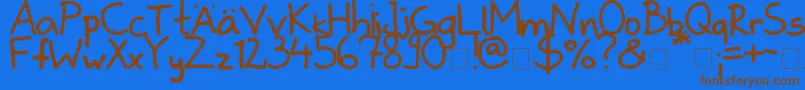 Zladdi Font – Brown Fonts on Blue Background